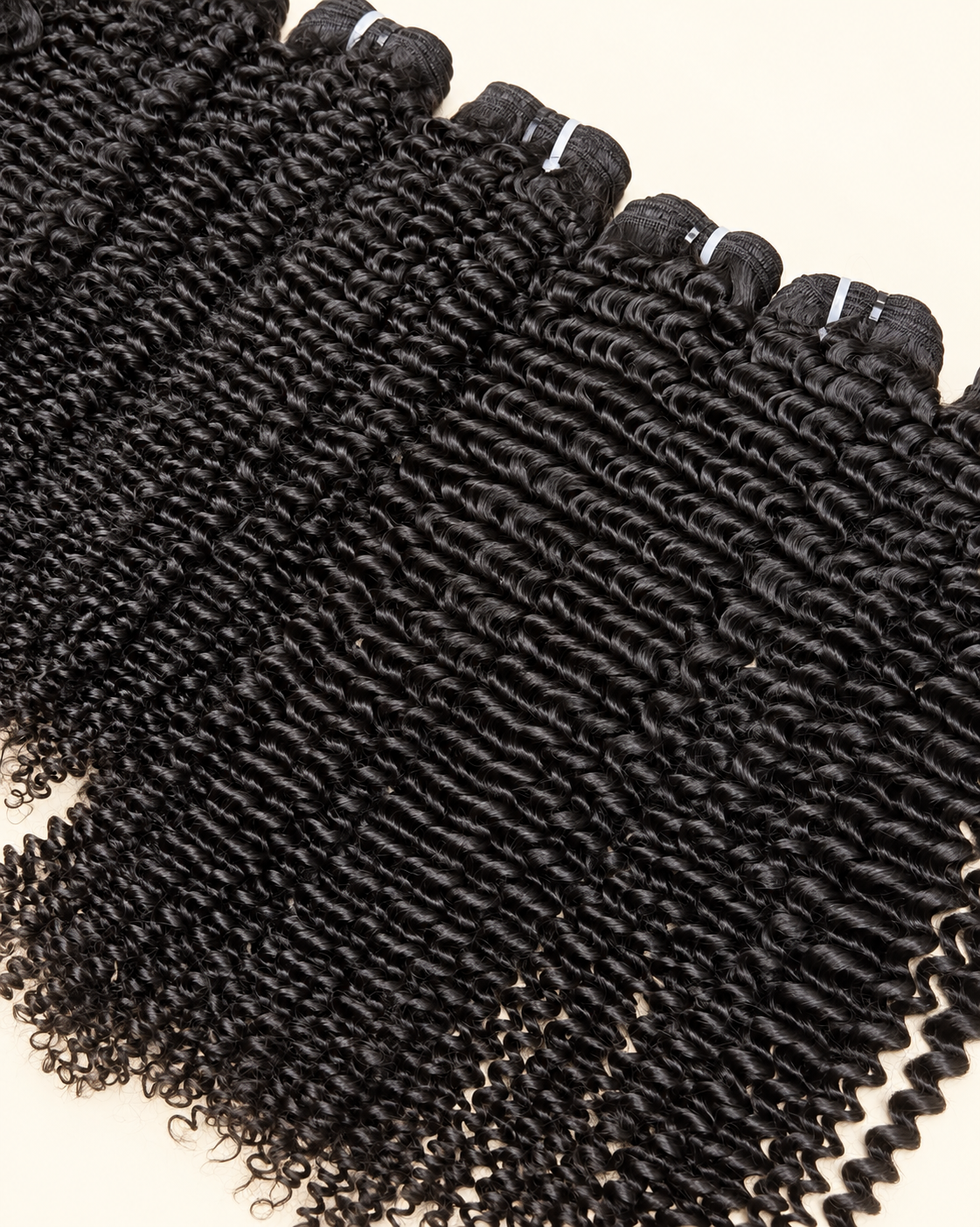 1B Kinky Curly Bundles