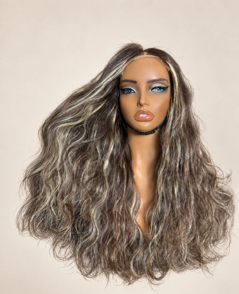 Ash Blonde Pre-Highlight Wig Unit